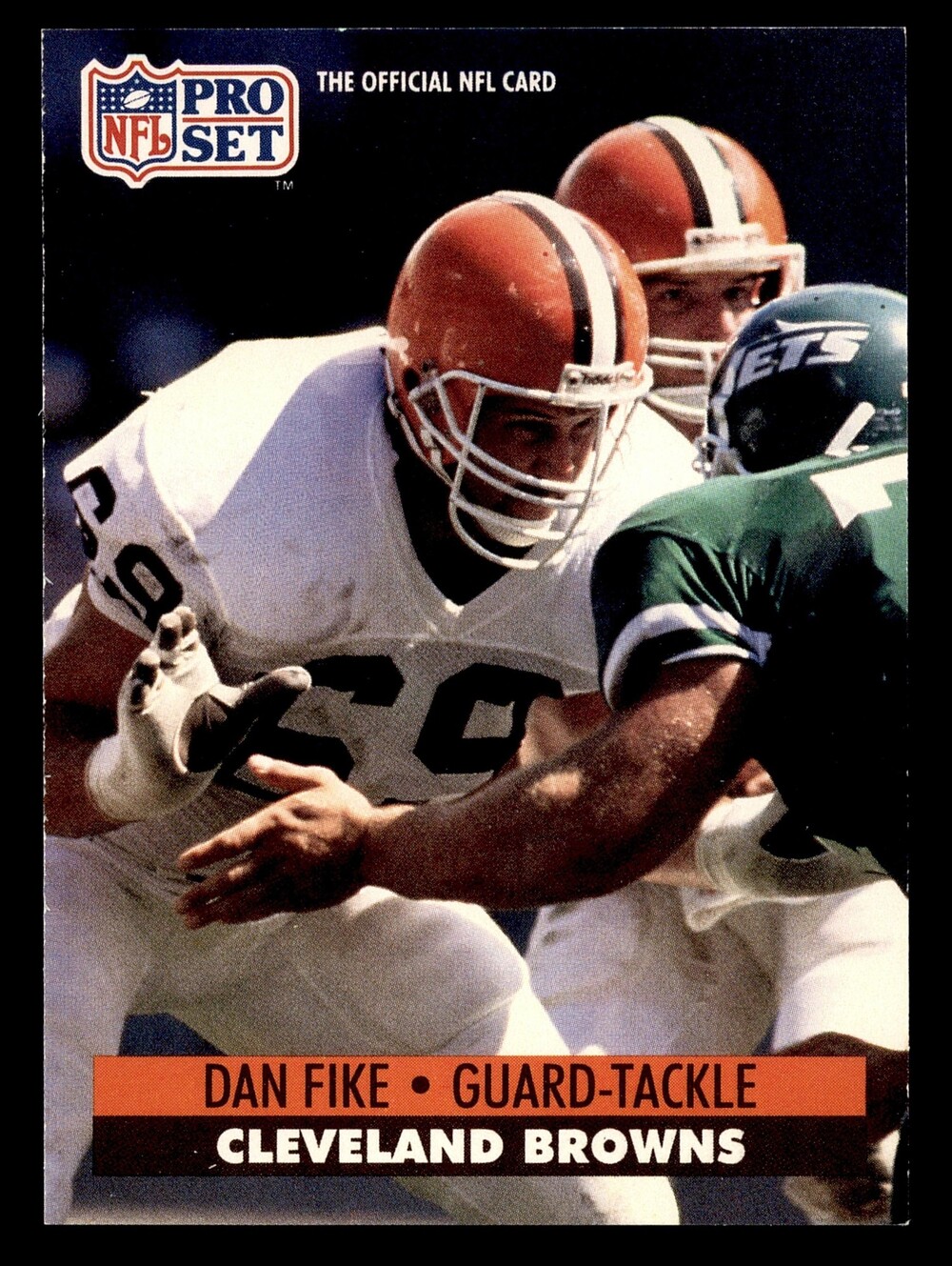 1991 Pro Set Dan Fike Cleveland Browns Football Card #477 Vintage
